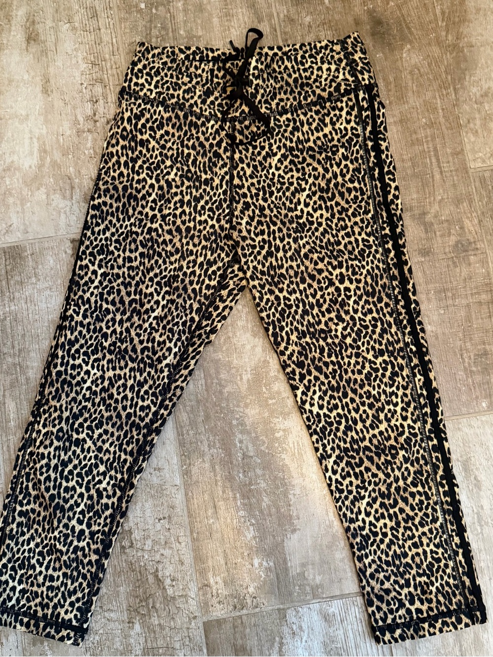 The Upside Leopard Print Joggers - Black and Tan